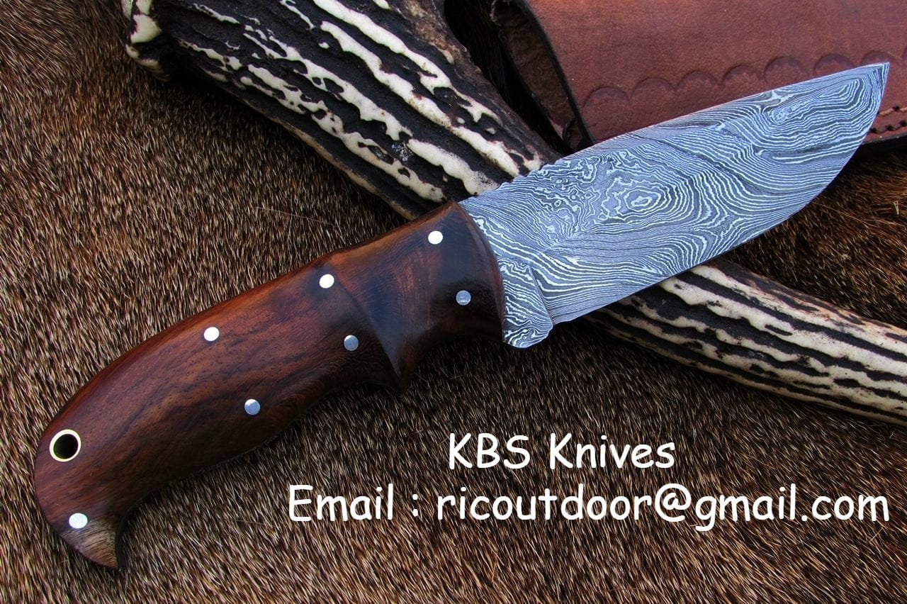 KBS Knives Store Sporting Goods Handmade Damascus Skinning Knife