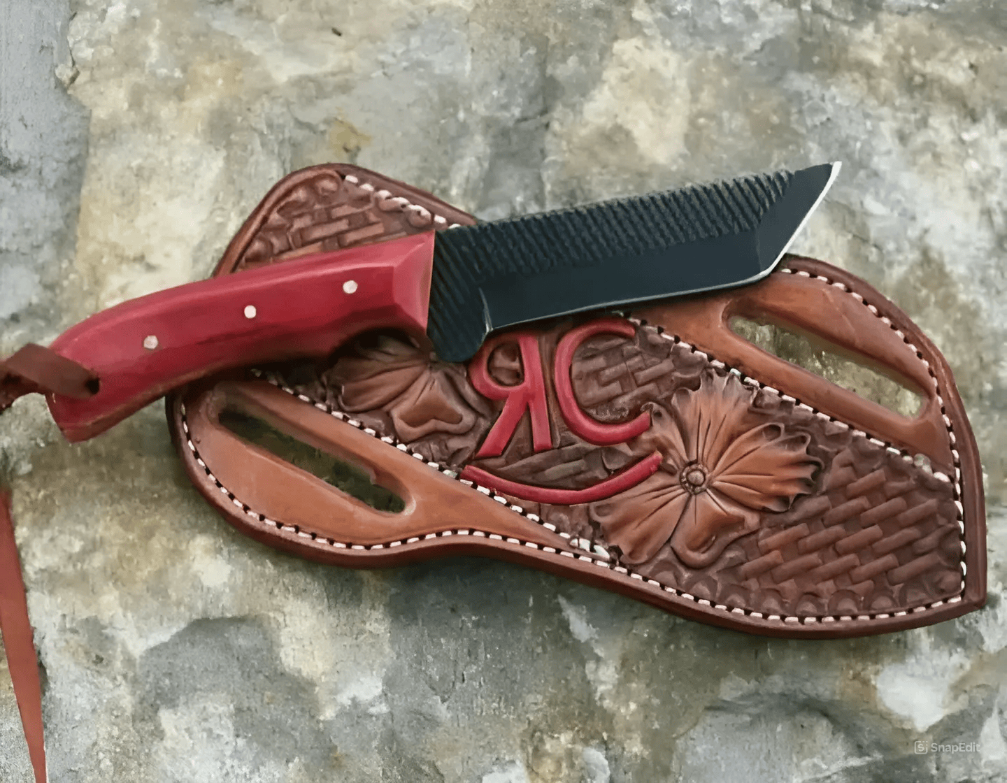 KBS Knives Store Tanto Knives Exotic Edge Tanto Knife: Custom Handmade Rasp Tool Steel