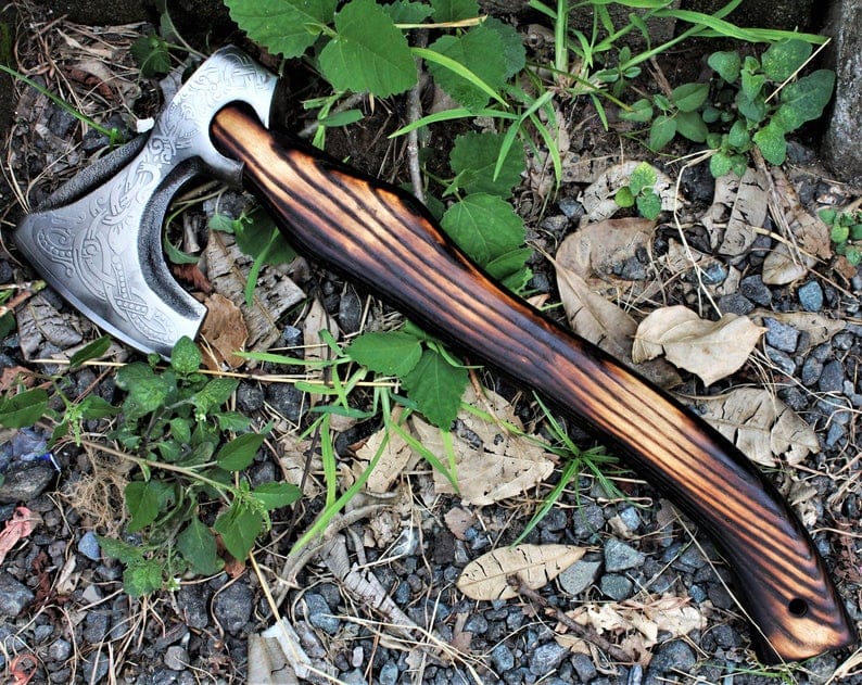 KBS Knives Store Tomahawk Custom Engraved 1095 Steel Tomahawk