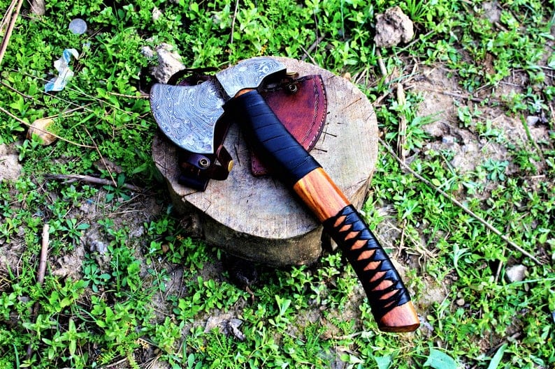 KBS Knives Store Tomahawk Damascus Steel Handamde Tomahawk