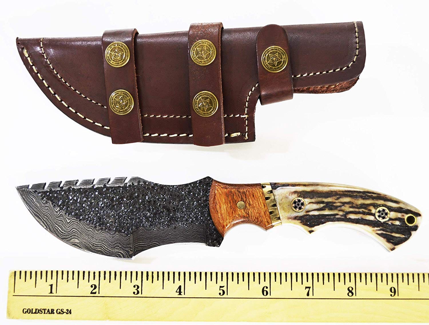 KBS Knives Store Tracker Knife Custom Hand Forged Damascus Steel Tom Brown Tracker Knife - Ideal for Survival, Camping & Tactical Use | KBS Knives
