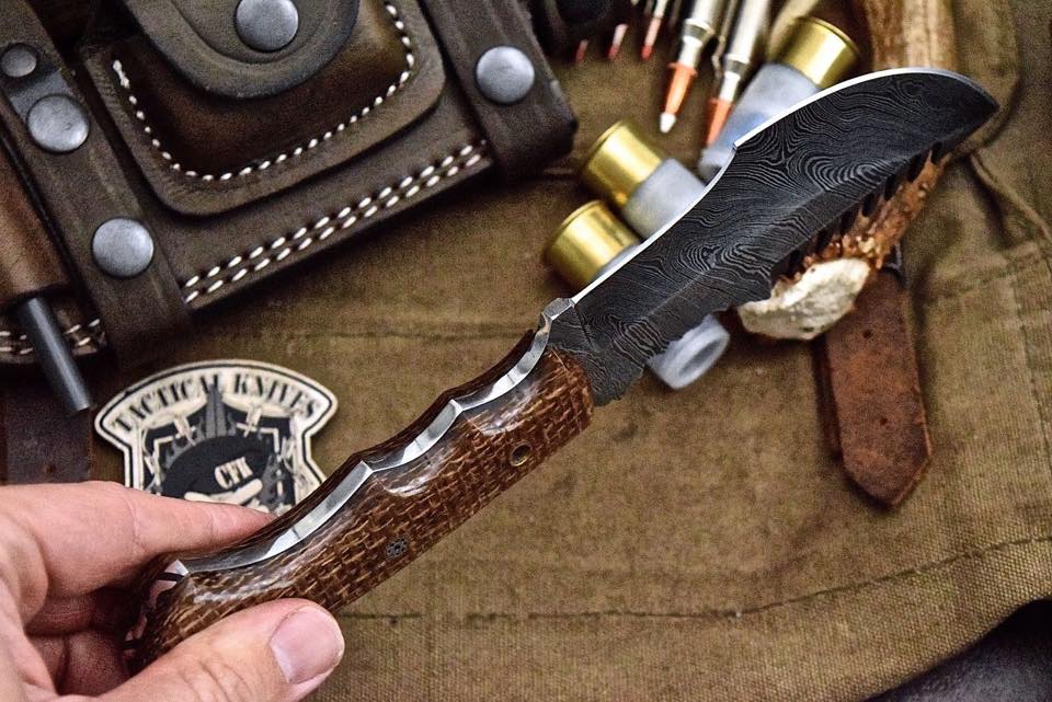 KBS Knives Store Tracker Knife Custom Handcrafted Damascus Steel Tom Brown Tracker Knife - Ideal for Survival, Camping & Tactical Use | KBS Knives