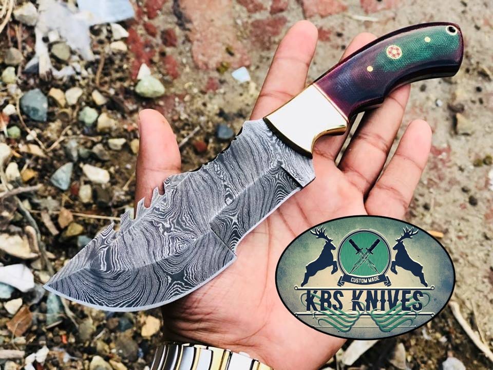 KBS Knives Store Tracker Knife Custom Handcrafted Damascus Steel Tom Brown Tracker Knife - Ideal for Survival, Camping & Tactical Use | KBS Knives