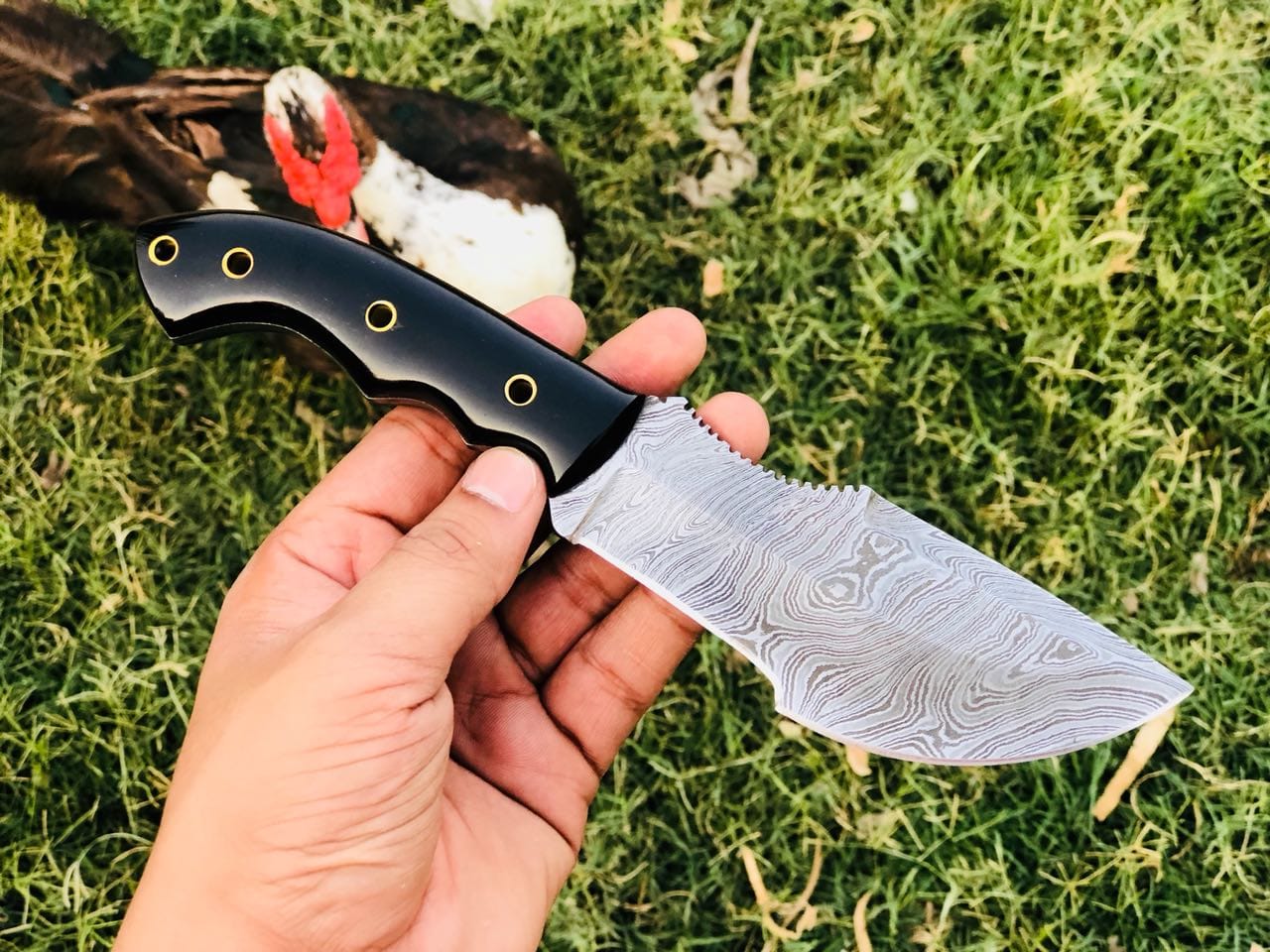 KBS Knives Store Tracker Knife Custom Handcrafted Damascus Steel Tom Brown Tracker Knife - Ideal for Survival, Camping & Tactical Use | KBS Knives
