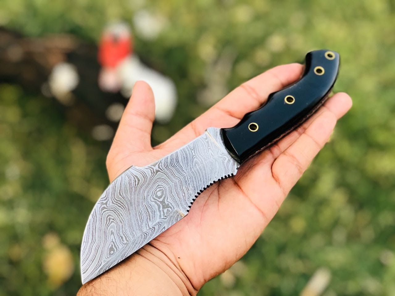 KBS Knives Store Tracker Knife Custom Handcrafted Damascus Steel Tom Brown Tracker Knife - Ideal for Survival, Camping & Tactical Use | KBS Knives