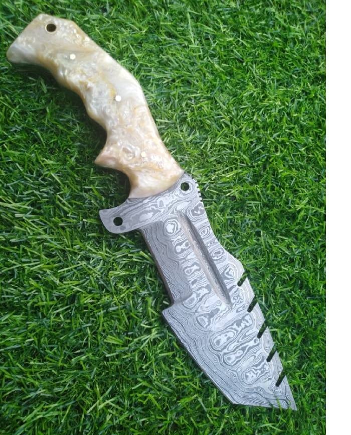 KBS Knives Store Tracker Knife Full Tang Custom Handmade Damascus Steel Tracker Knife