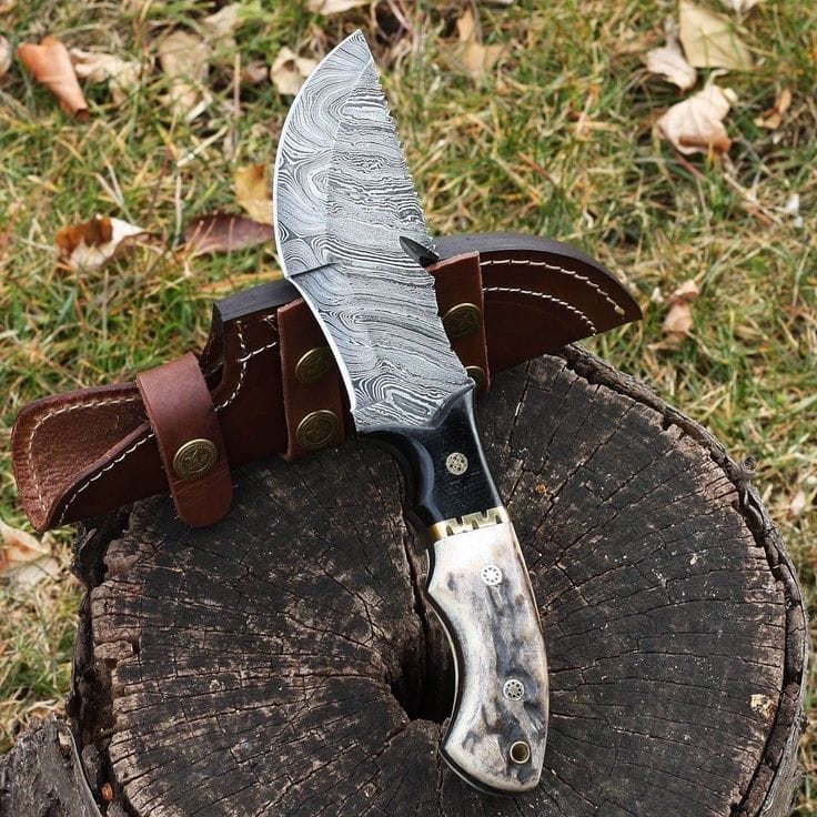 KBS Knives Store Tracker Knife The Knife from The Hunted – Custom Handmade Damascus Tracker Knife