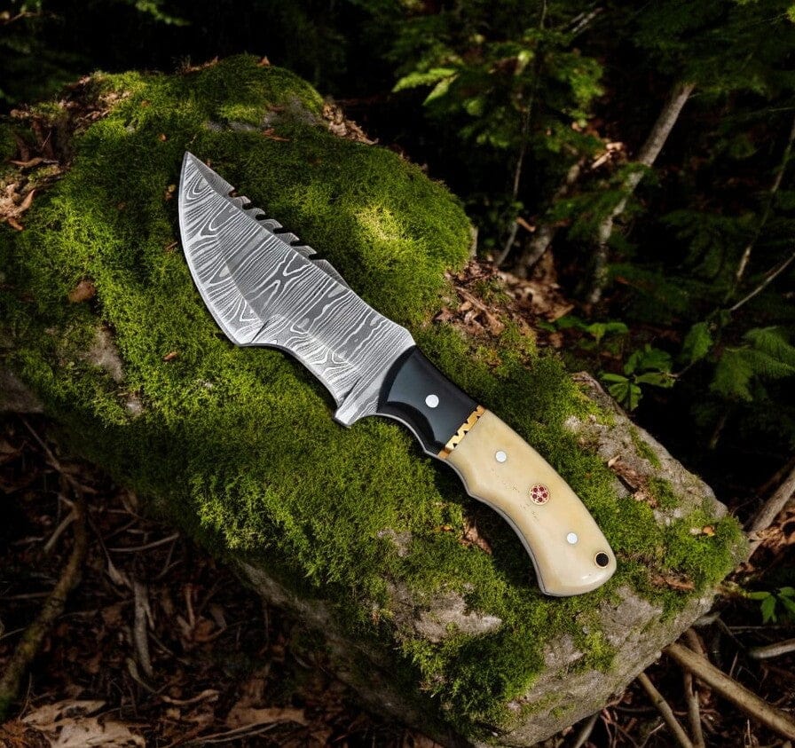 KBS Knives Store Tracker Knife Tom Brown Jr Inspired Tracker Knife – Handmade Damascus Survival Blade
