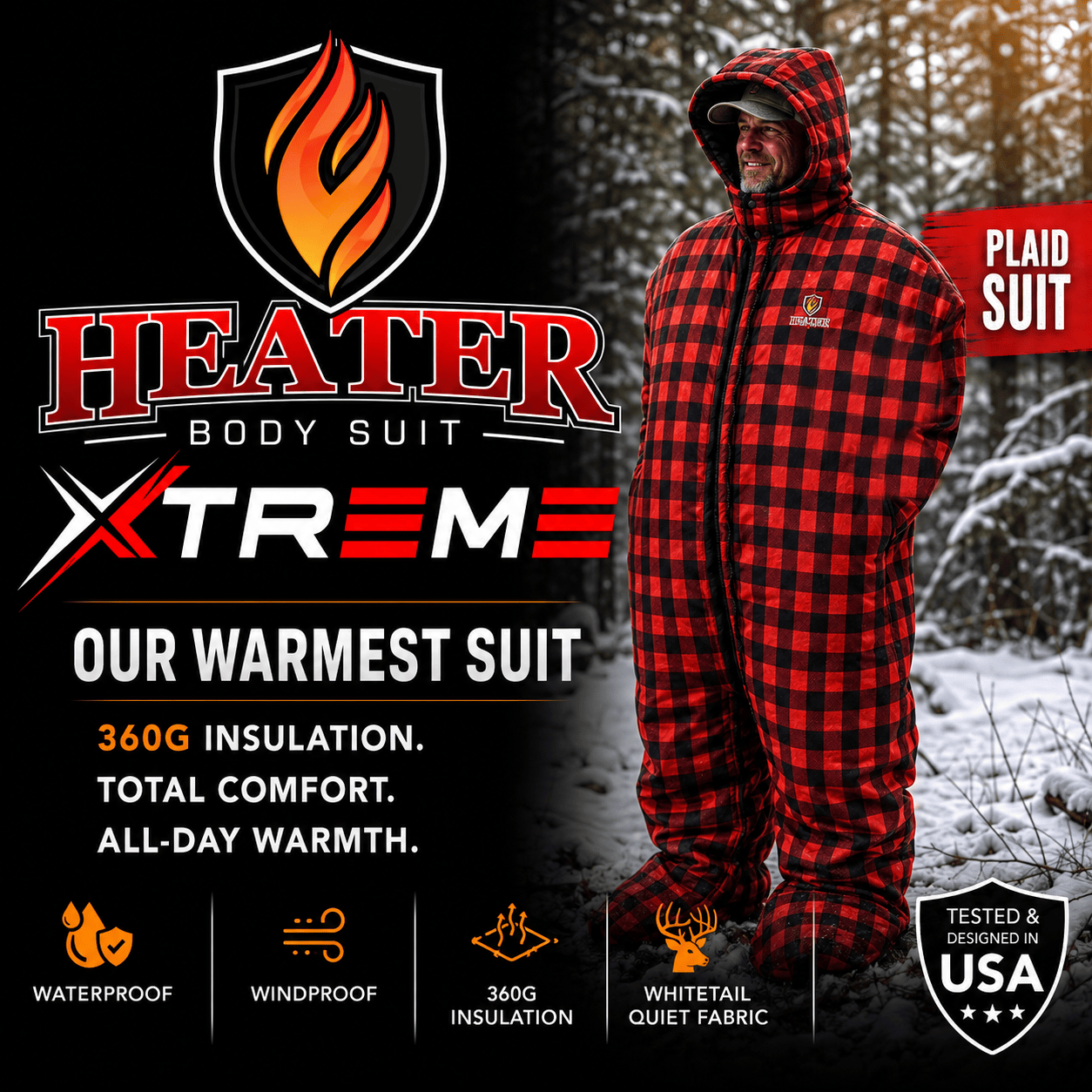 Killz Products Clothing Heater Body Suit Xtreme Plaid
