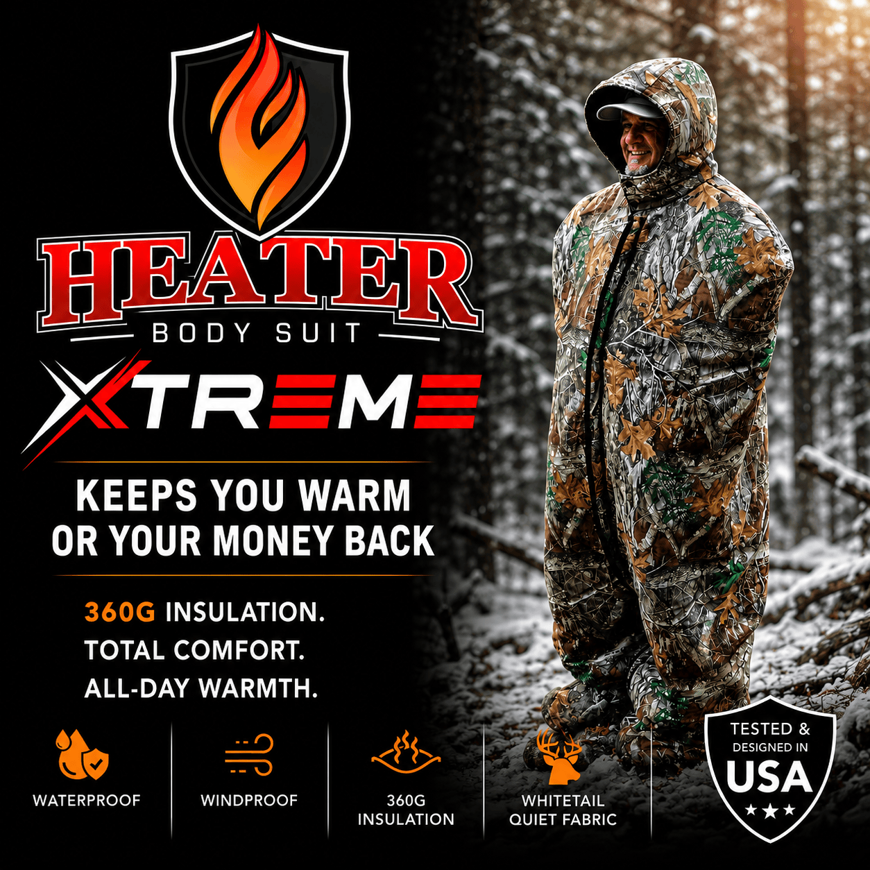 Killz Products Clothing Heater Body Suit Xtreme Realtree Edge
