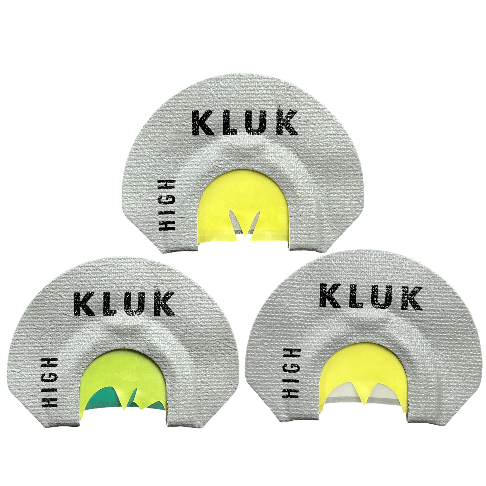 KLUK Custom Calls Turkey Mouth Call High Stretch ASSASSIN SERIES 3 PACK (YOUTH FRAME MOUTH CALLS)
