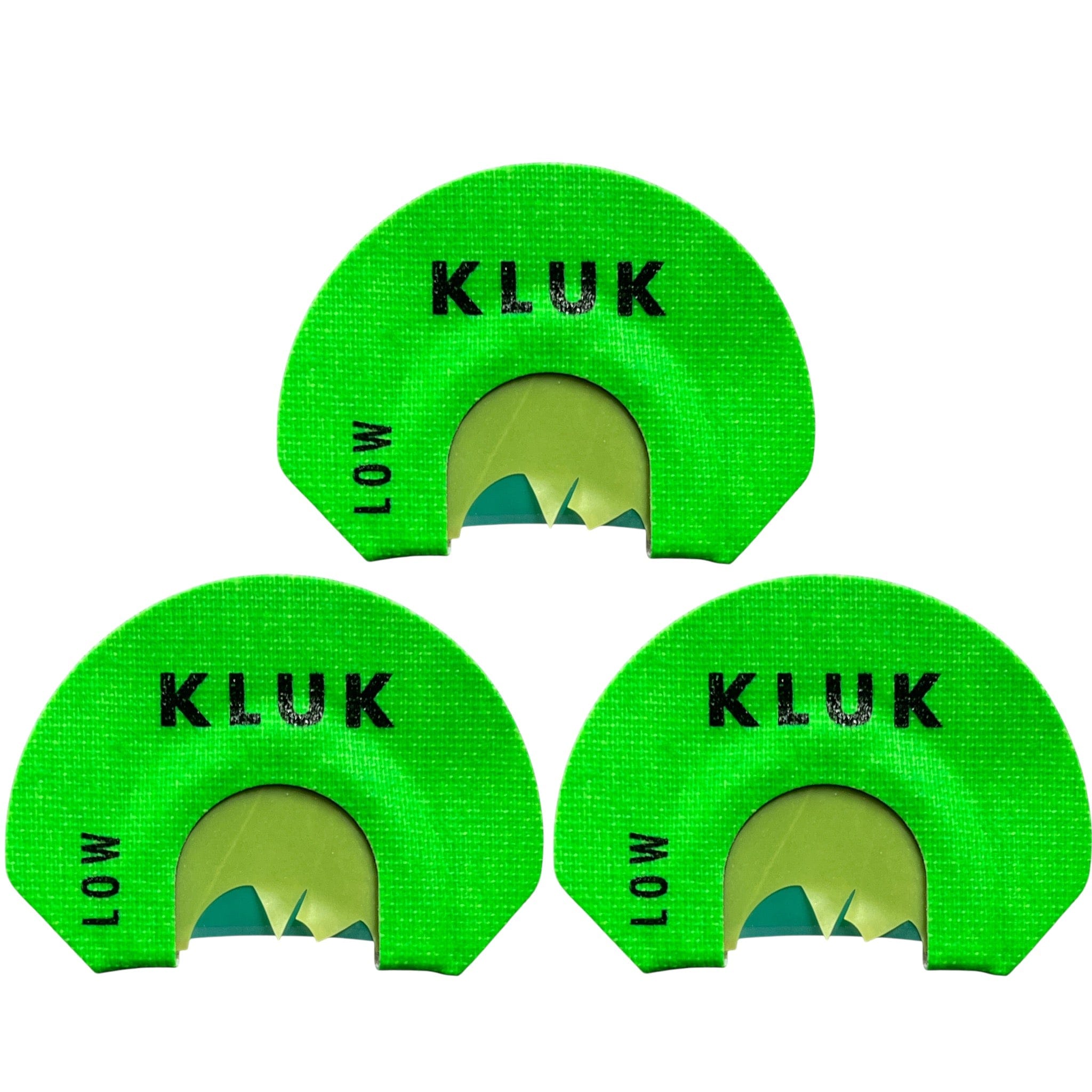 KLUK Custom Calls Turkey Mouth Call Low Stretch / 3-Pack RASP ATTACK (YOUTH FRAME MOUTH CALL)
