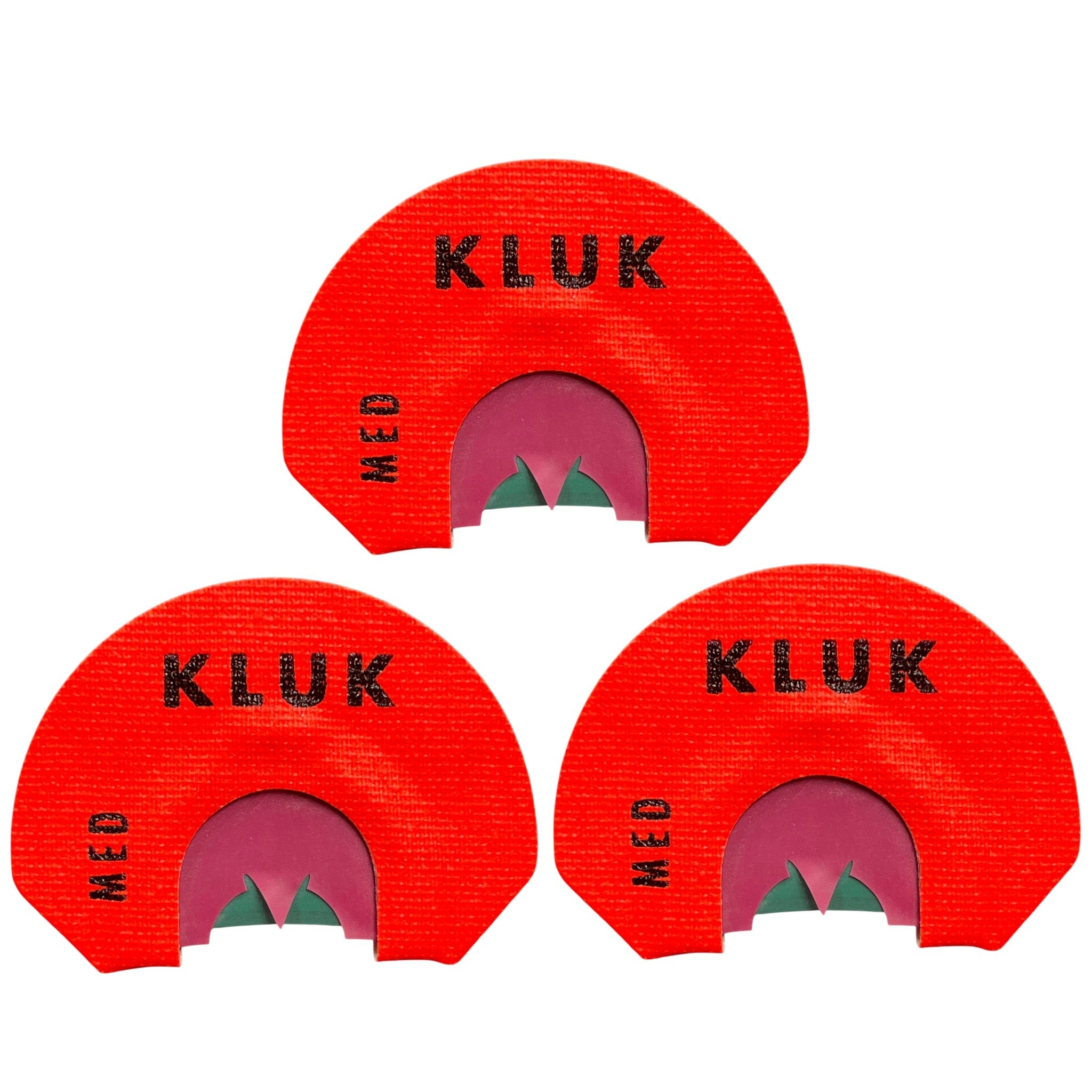 KLUK Custom Calls Turkey Mouth Call Medium Stretch / 3-Pack REDHEAD HYBRID