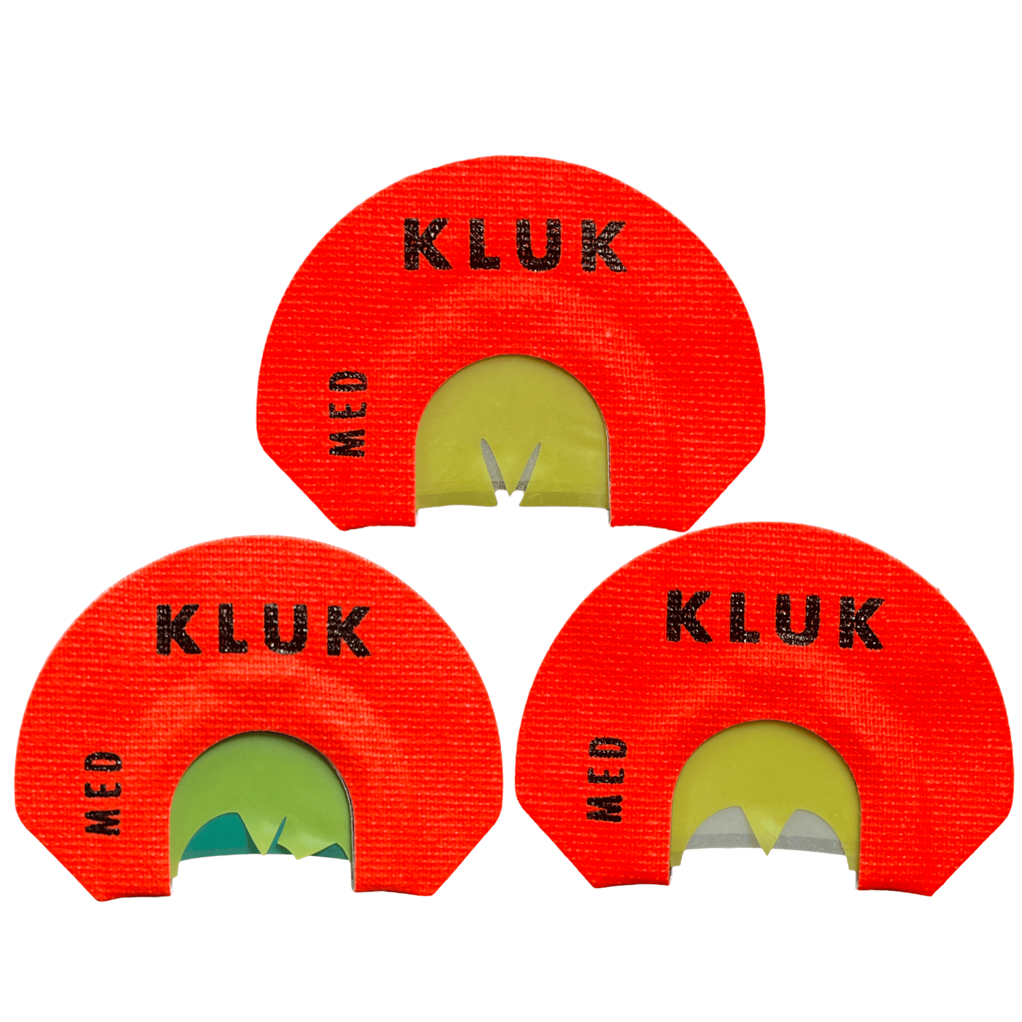 KLUK Custom Calls Turkey Mouth Call Medium Stretch ASSASSIN SERIES 3 PACK (YOUTH FRAME MOUTH CALLS)