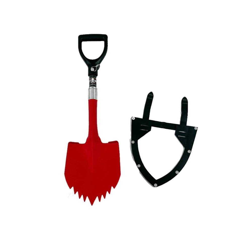 Krazy Beaver Tools Recovery Gear Krazy Beaver Mini Shovel  with guard(Textured Red Head / Black Handle # 45642)