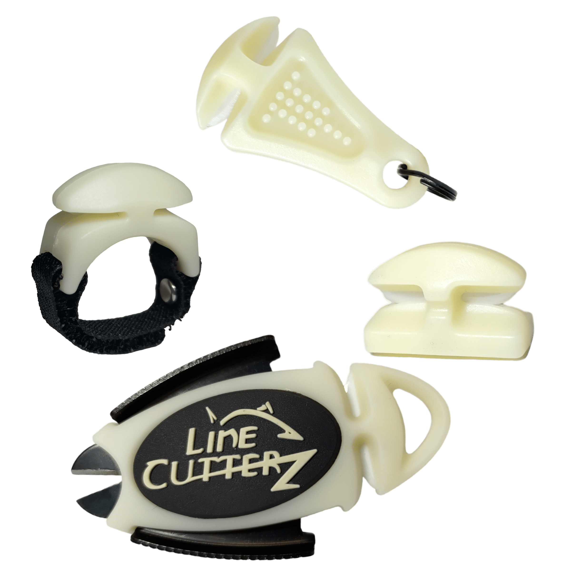 Line Cutterz Line Cutter Glow-in-the-Dark "QUADRUPLE PLAY" Fishing Line Cutter Multi-Pack