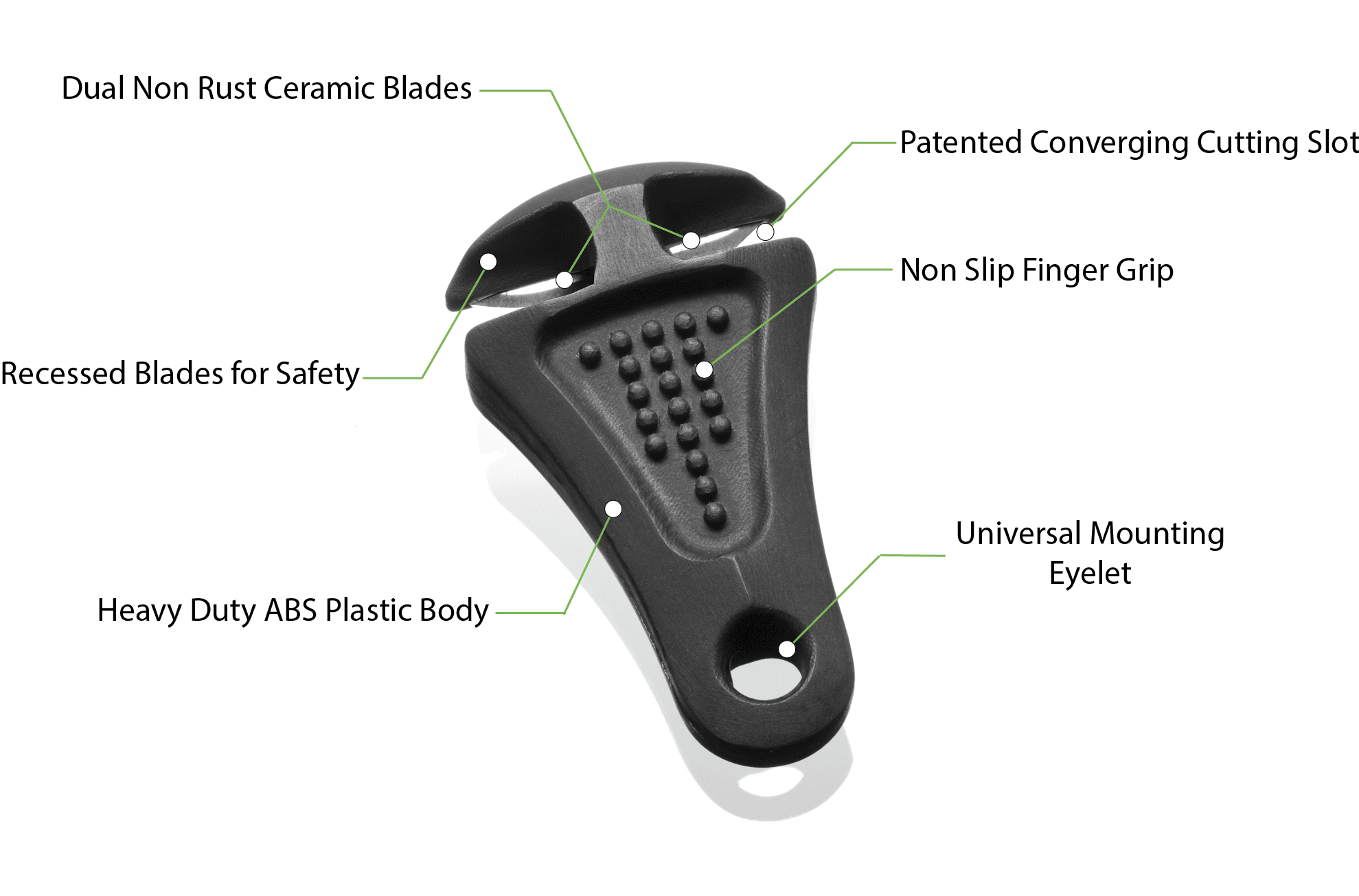 Line Cutterz Line Cutterz Ceramic Blade Zipper Pull