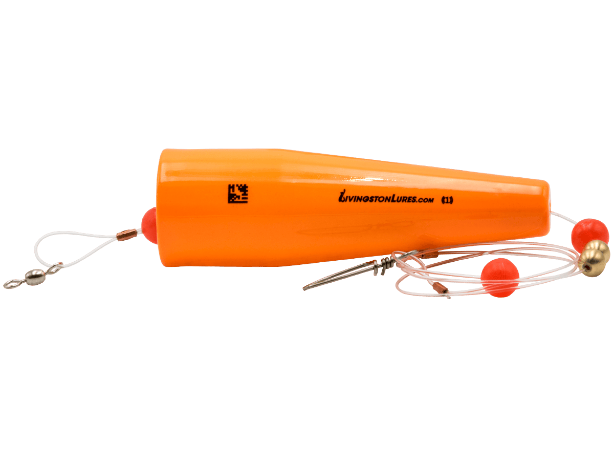 Livingston Lures Accessories Bright Orange Popper Grand Slam Popper 4"