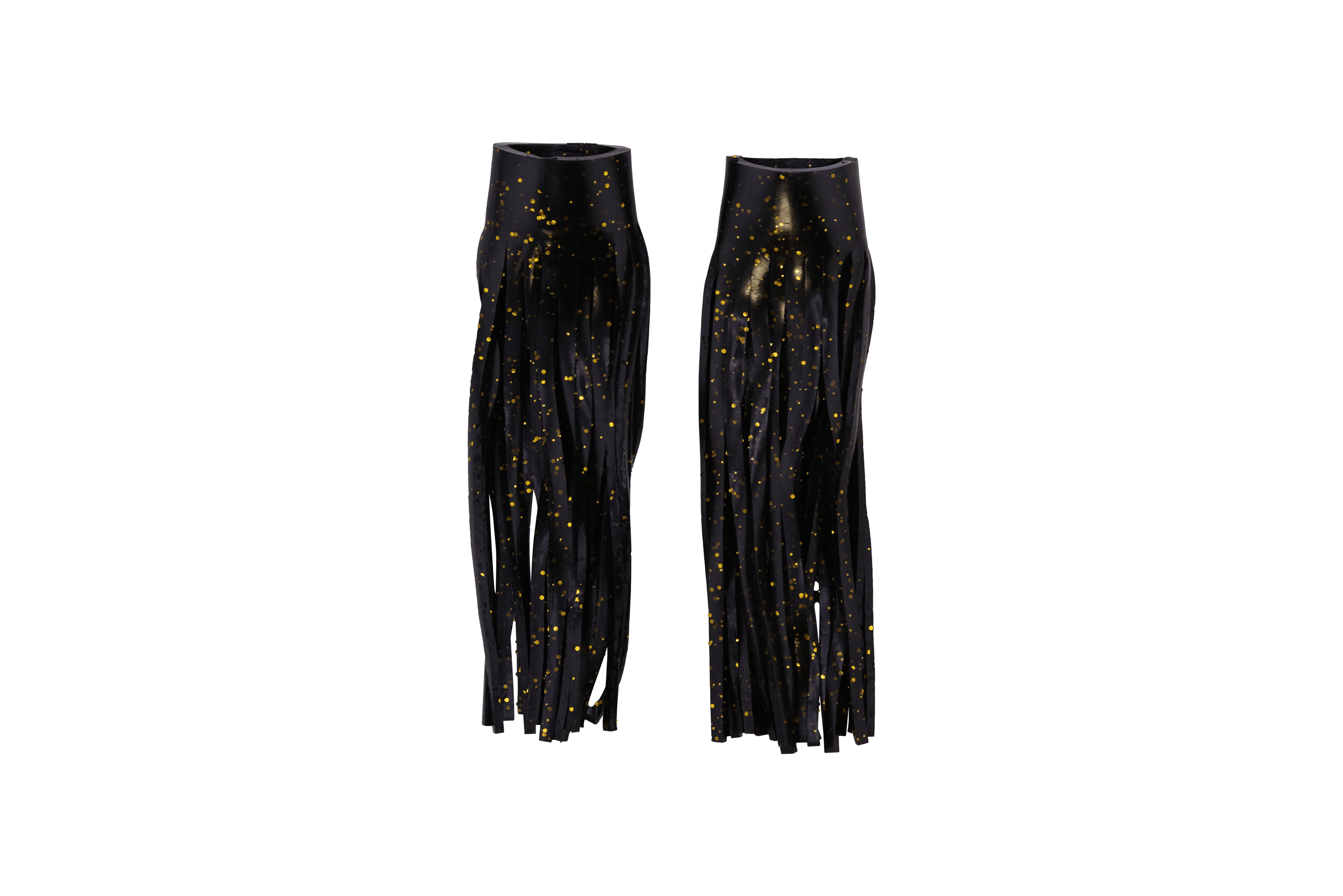 Livingston Lures Black Tail Gold Glitter Kraken Skirted Tail Kit