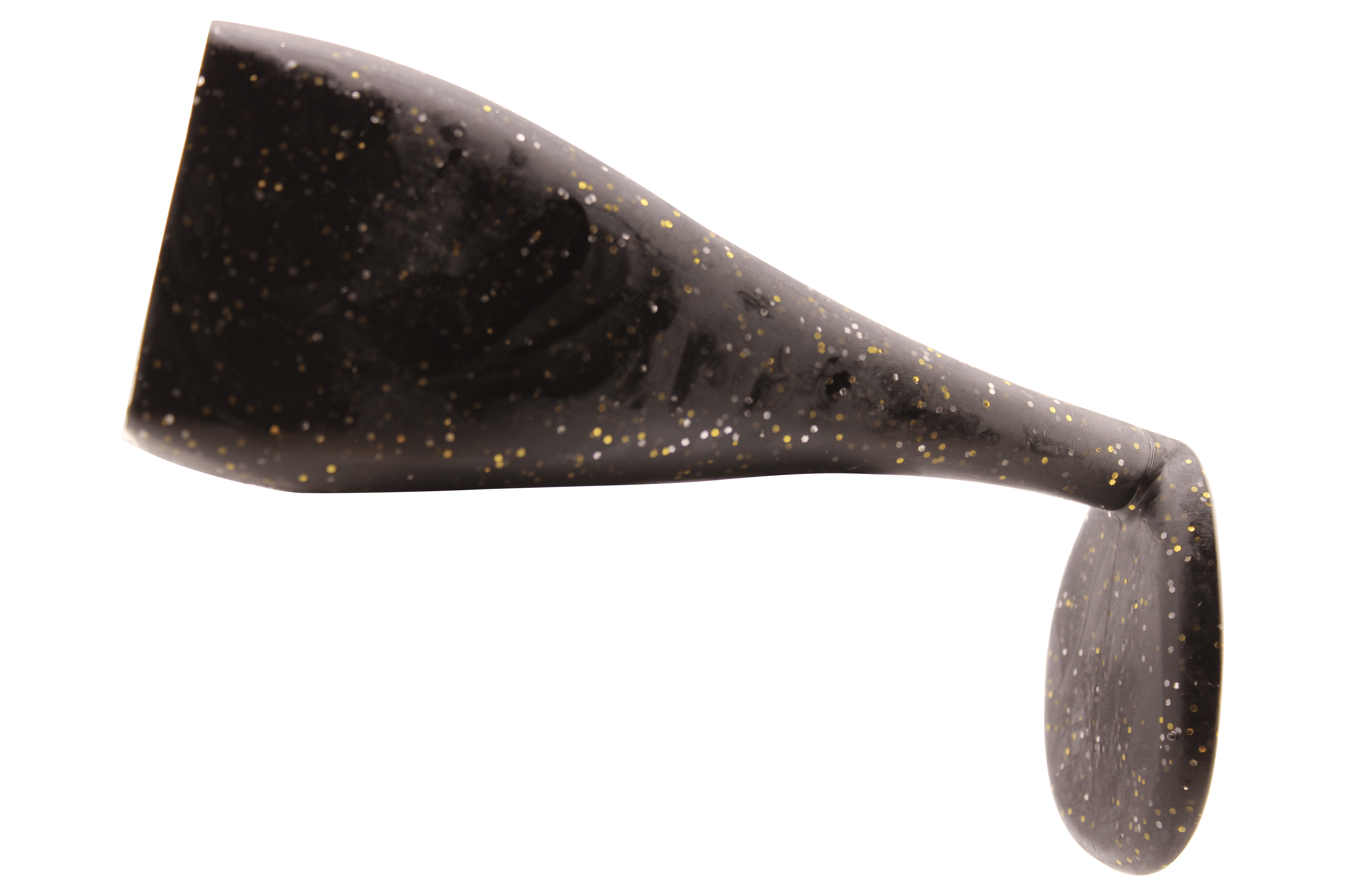 Livingston Lures Black Tail Gold Glitter Magnus 5in Tail Replacement