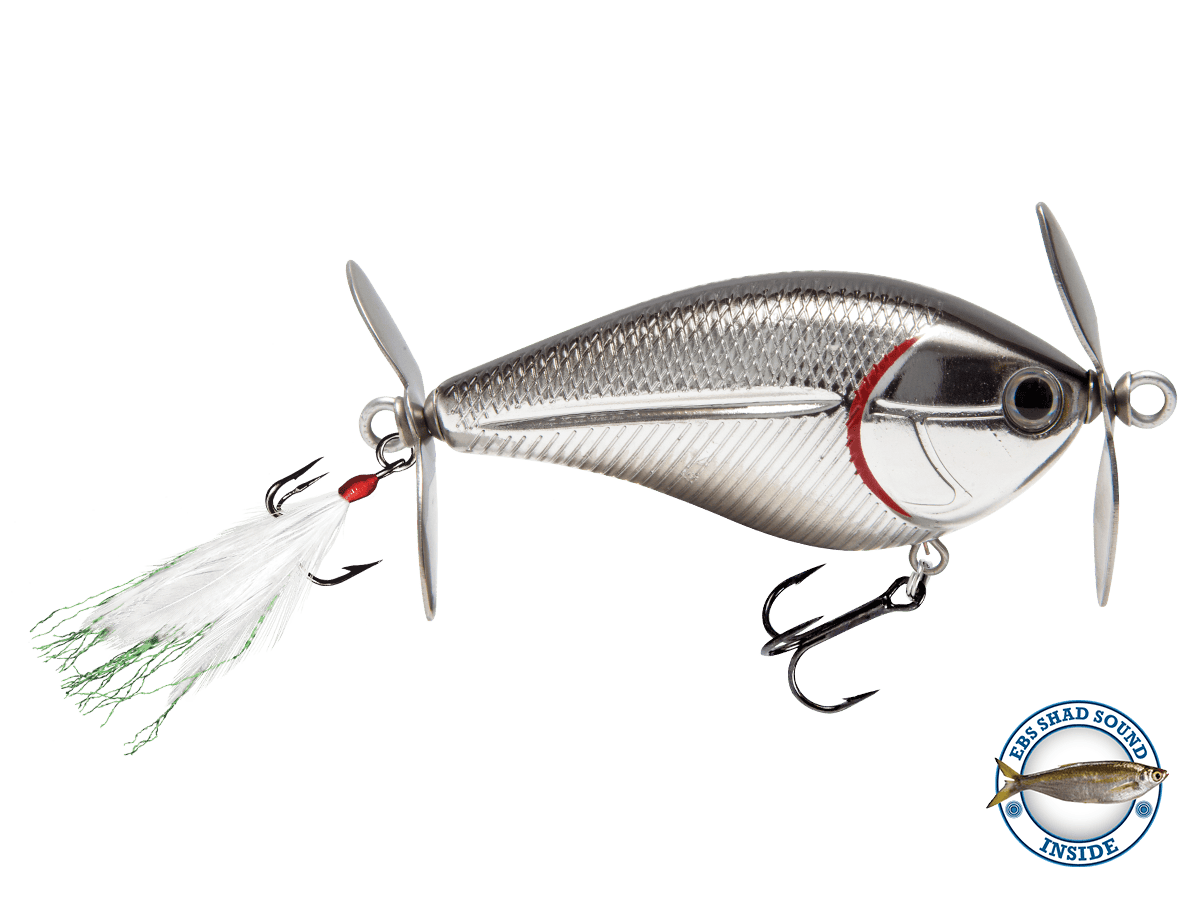 Livingston Lures Buzzbaits Black Back Chrome Shad SpinMaster
