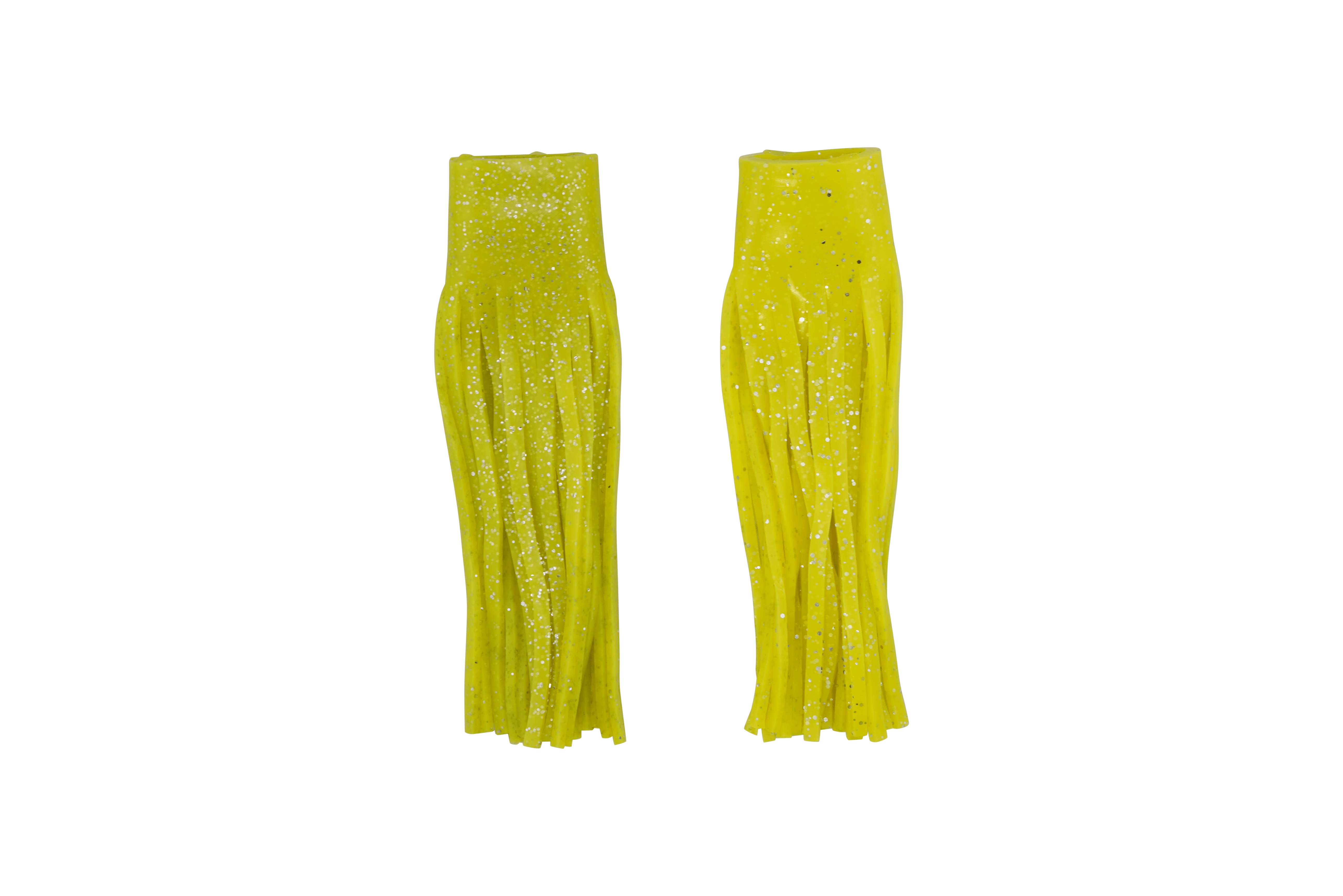 Livingston Lures Chartreuse Tail Silver Glitter Kraken Skirted Tail Kit