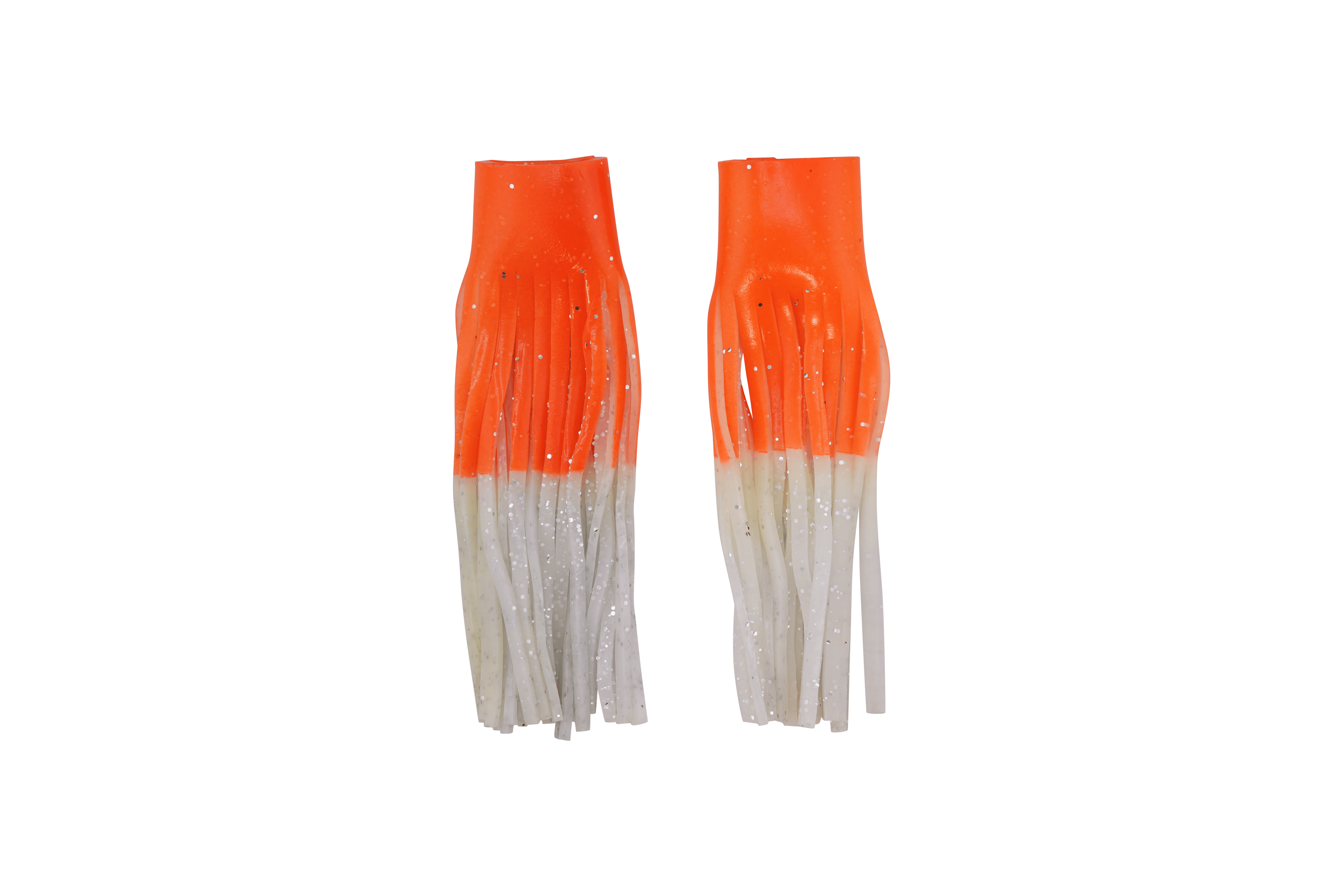 Livingston Lures Creamsicle/ Orange & White Kraken Skirted Tail Kit