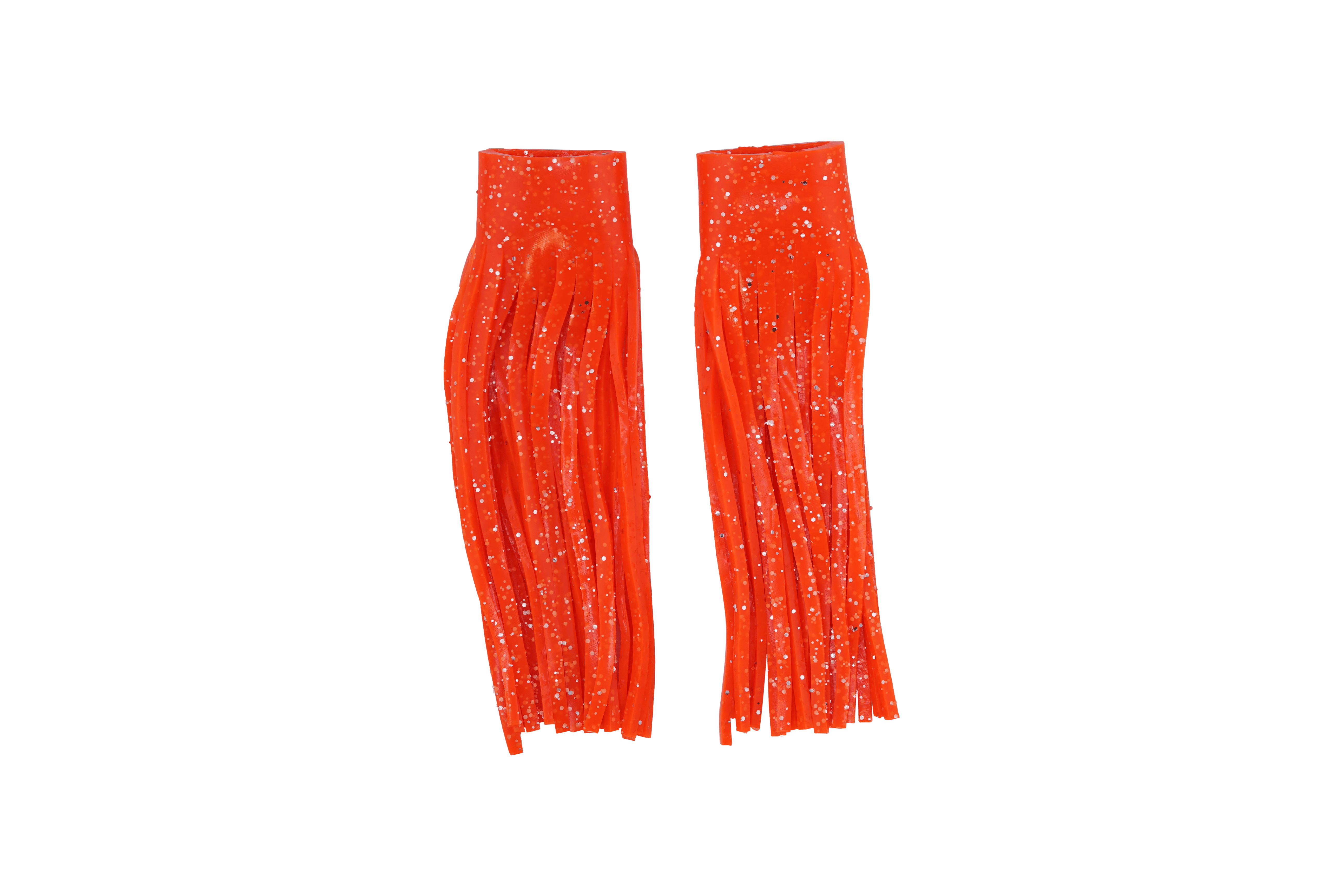 Livingston Lures Orange Tail Silver Glitter Kraken Skirted Tail Kit