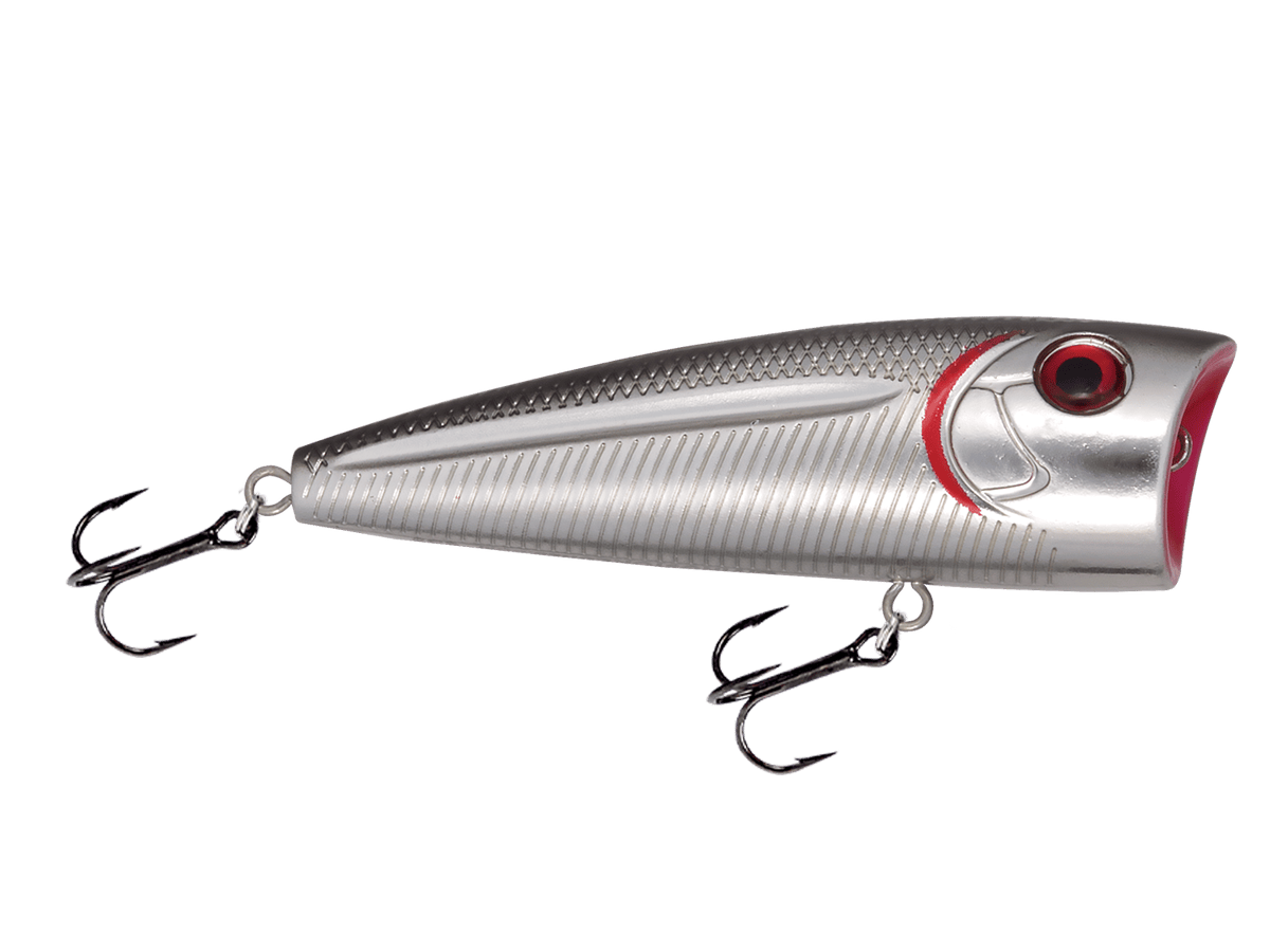 Livingston Lures Popper Black Back Chrome Shad WALK N POP 77