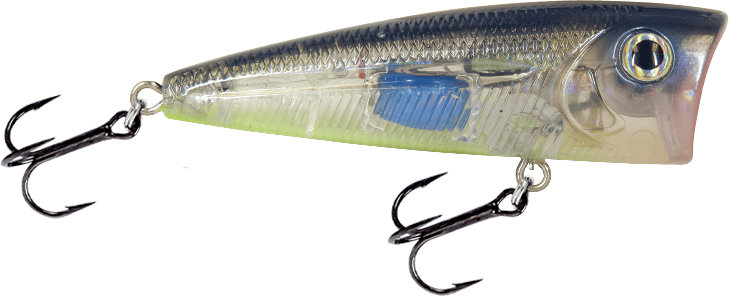 Livingston Lures Popper Bluetreuse Walk N Pop 67