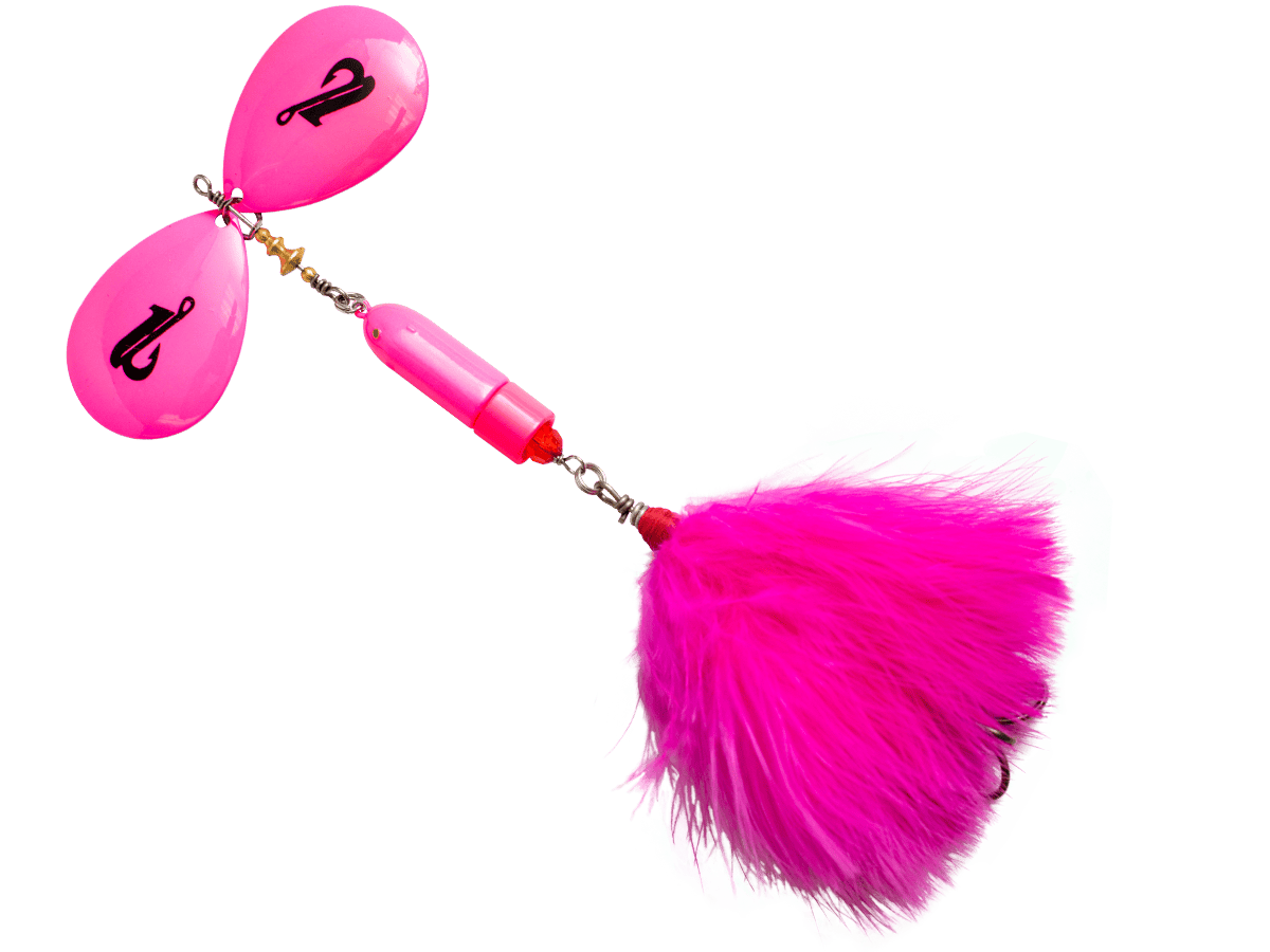 Livingston Lures Spinner Hot Pink / Perch Sound Bad Boy Bucktail