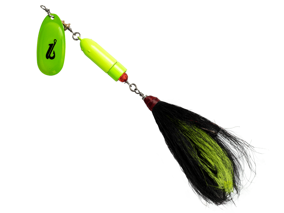 Livingston Lures Spinnerbaits Chartreuse Black / Perch Sound Classic Killer Bucktail