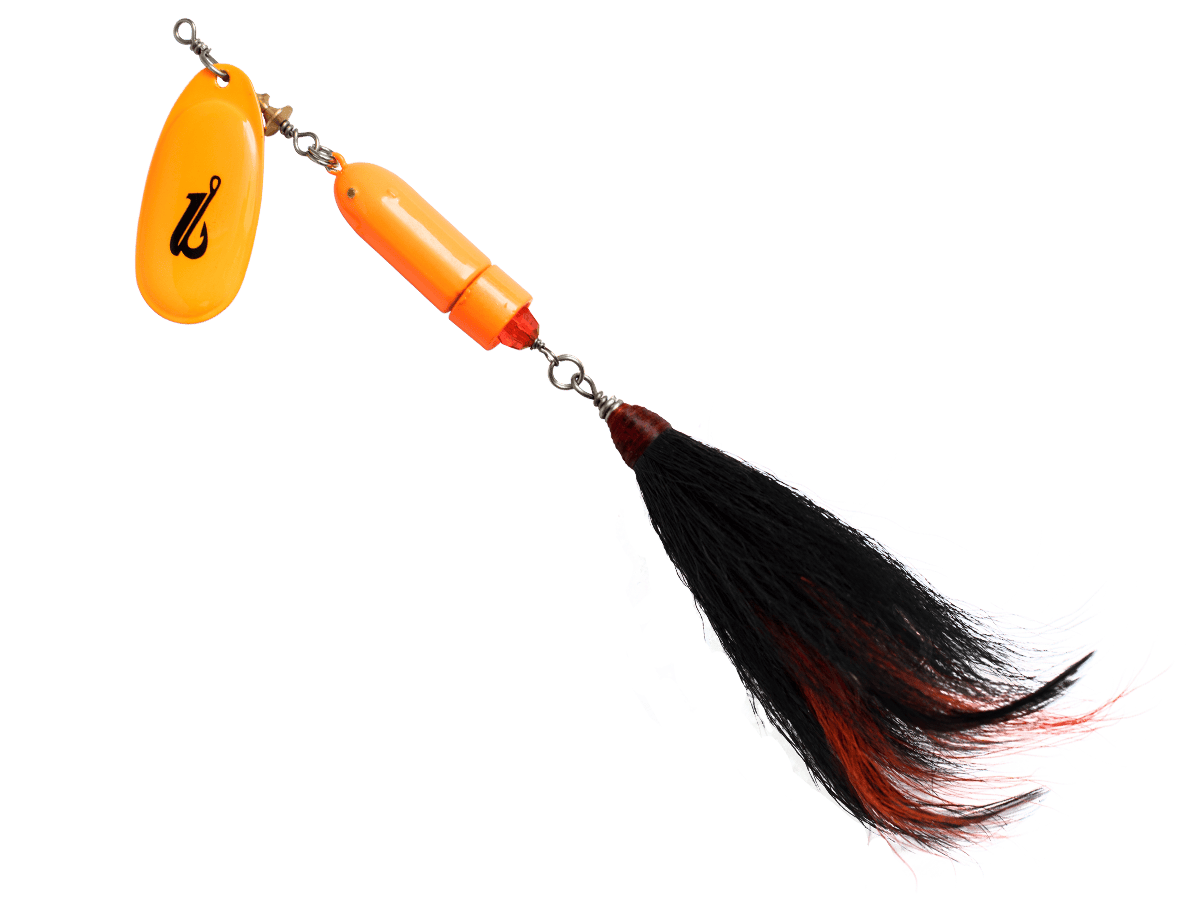 Livingston Lures Spinnerbaits Hot Orange Black / Perch Sound Classic Killer Bucktail