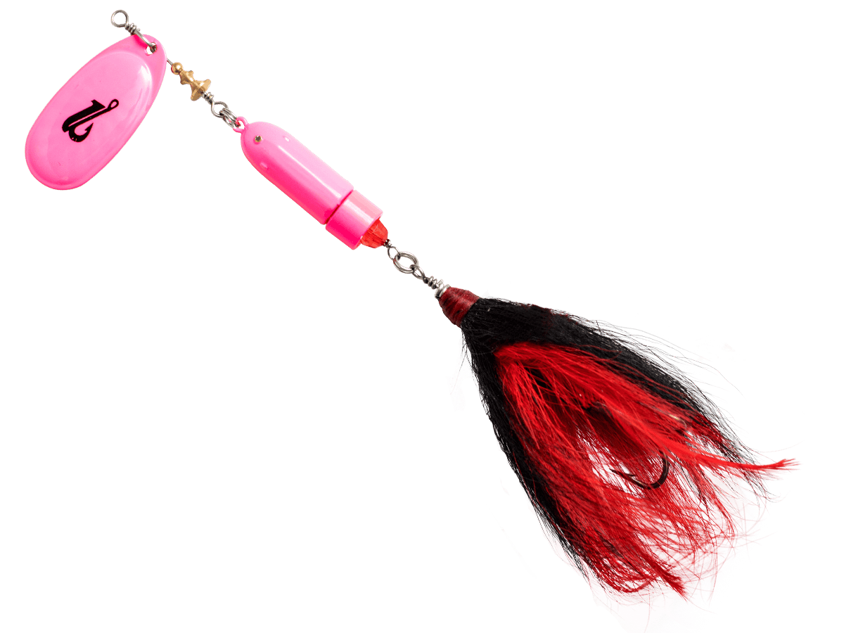 Livingston Lures Spinnerbaits Hot Pink Black / Perch Sound Classic Killer Bucktail