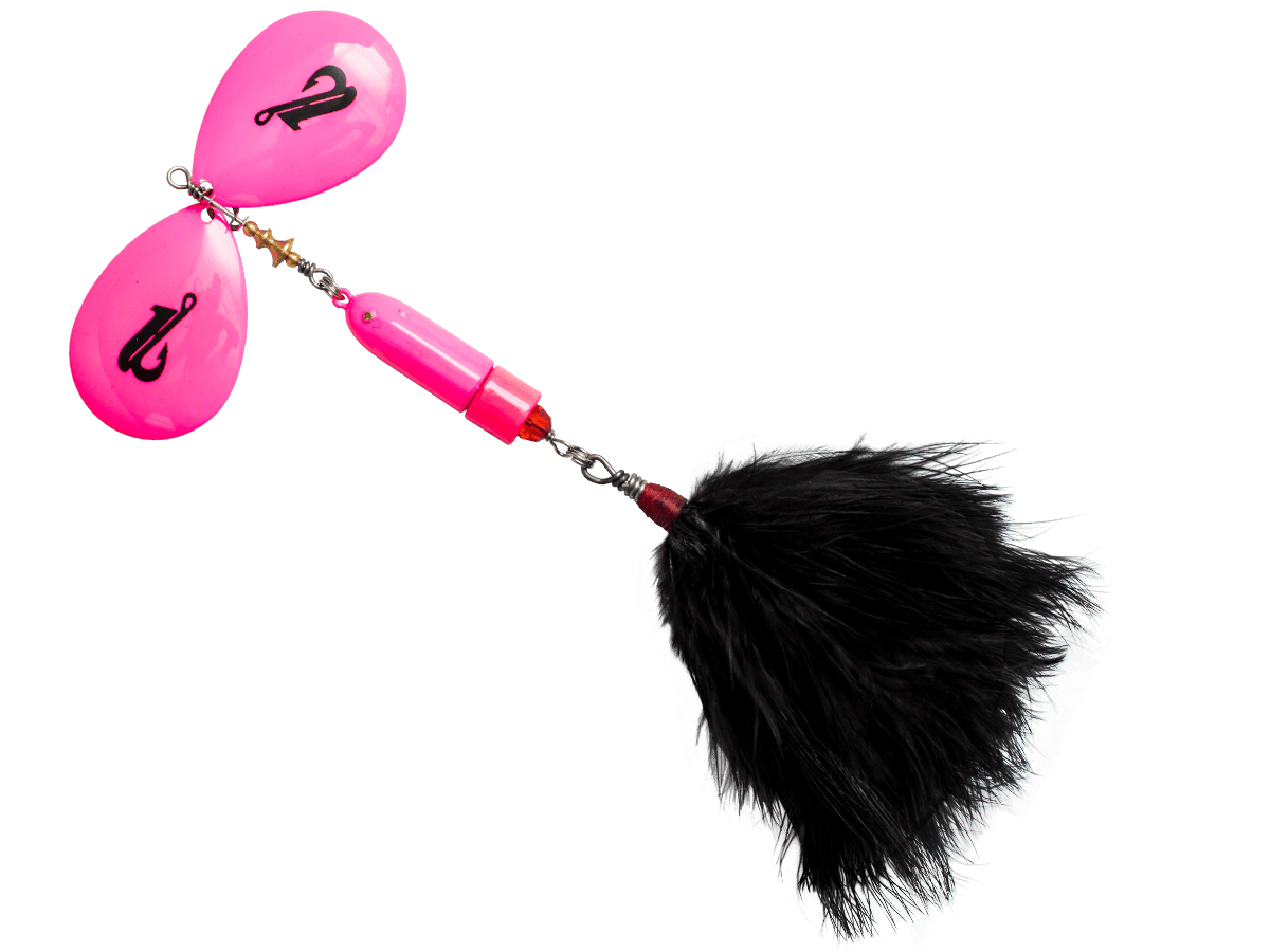 Livingston Lures Spinnerbaits S Hot Pink Black Bad Boy Bucktail