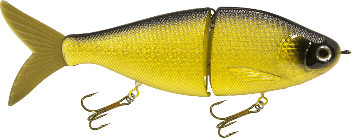 Livingston Lures Swimbait Gold Metallic Scale Black / Goby Sound Viper 8"
