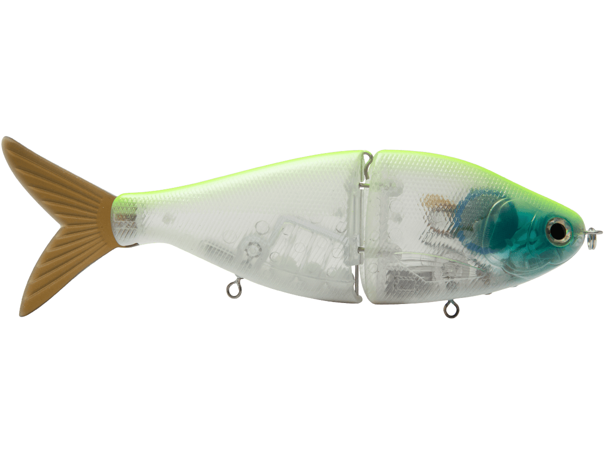 Livingston Lures Swimbaits Chartreuse blue Shiner B Viper 8"