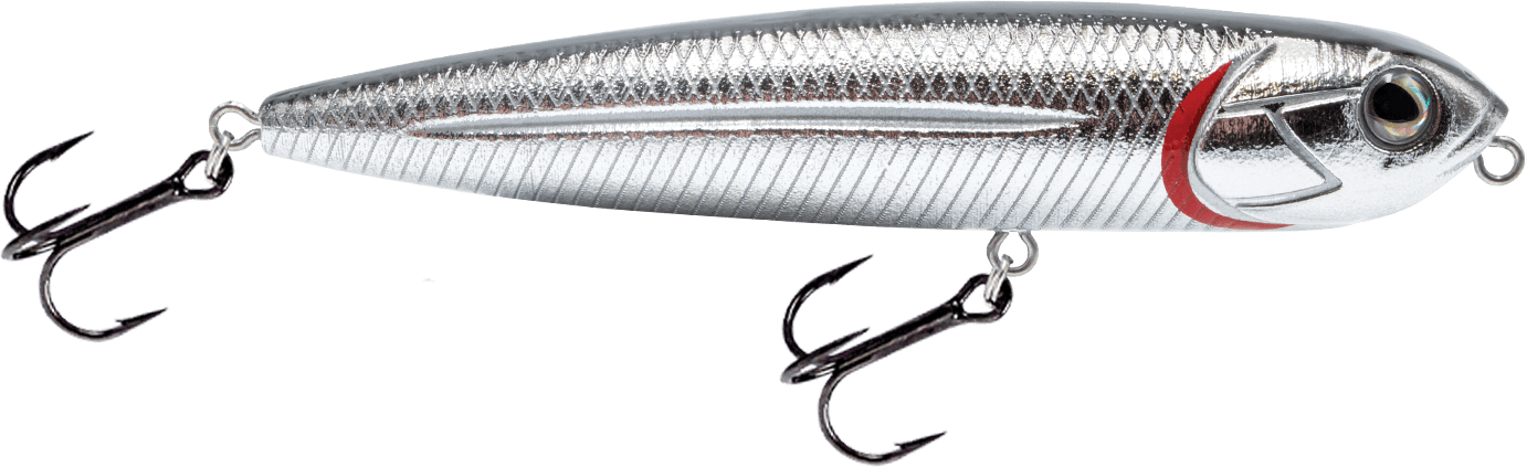 Livingston Lures Walking Baits Black Back Chrome Shad Walking Boss Jr. 4"