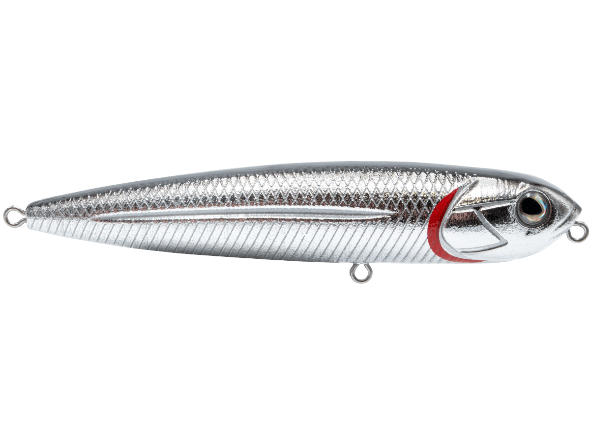 Livingston Lures Walking Baits Black Back Chrome Shad Walking Boss Jr. 4"