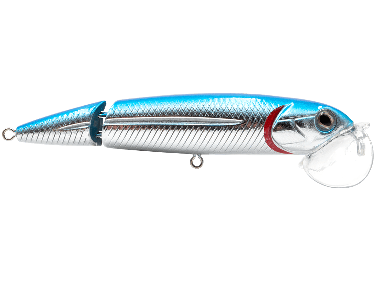 Livingston Lures Walking Baits Blue Back Chrome Shad Walking Boss II Jr.4"