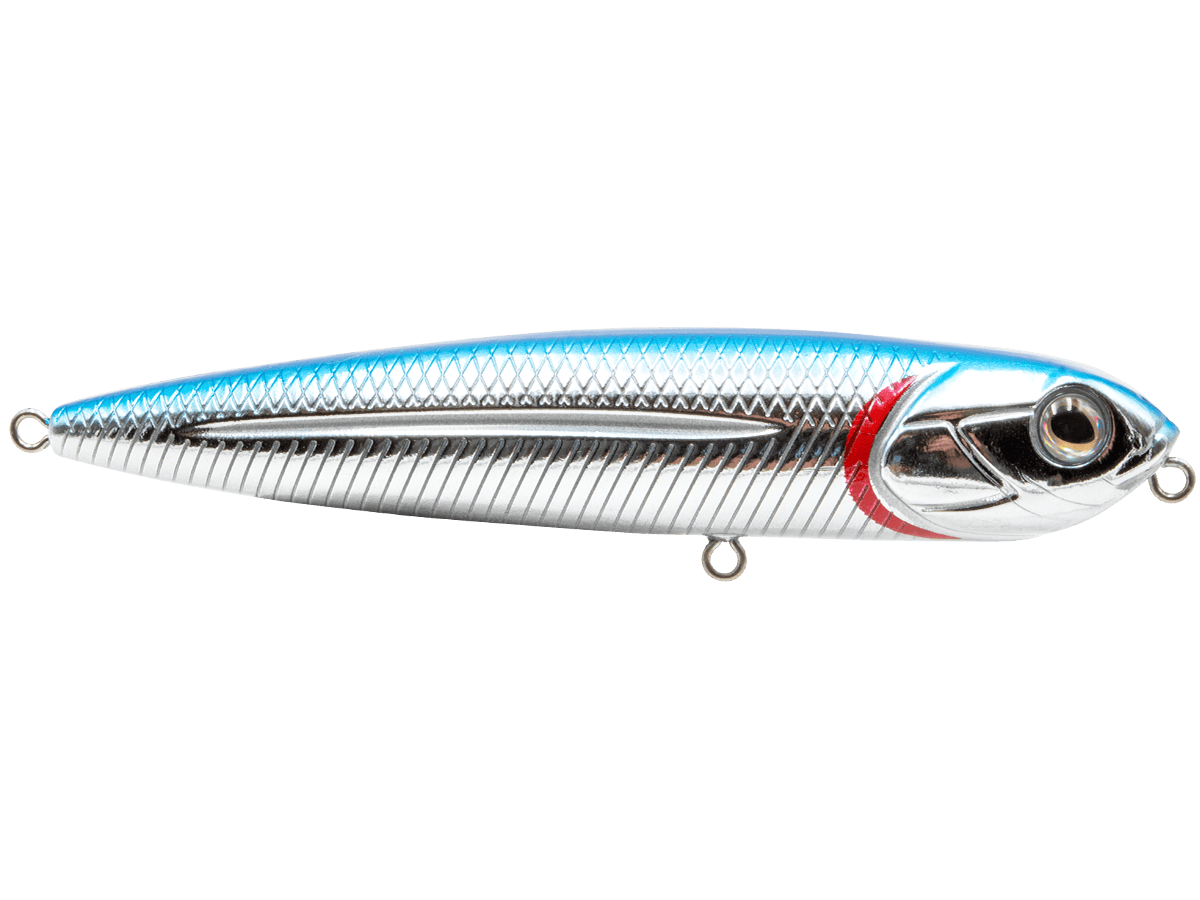Livingston Lures Walking Baits Blue Back Chrome Shad Walking Boss Jr. 4"