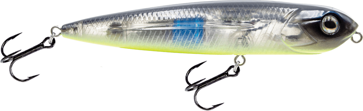 Livingston Lures Walking Baits Bluetreuse Walking Boss Jr. 4"