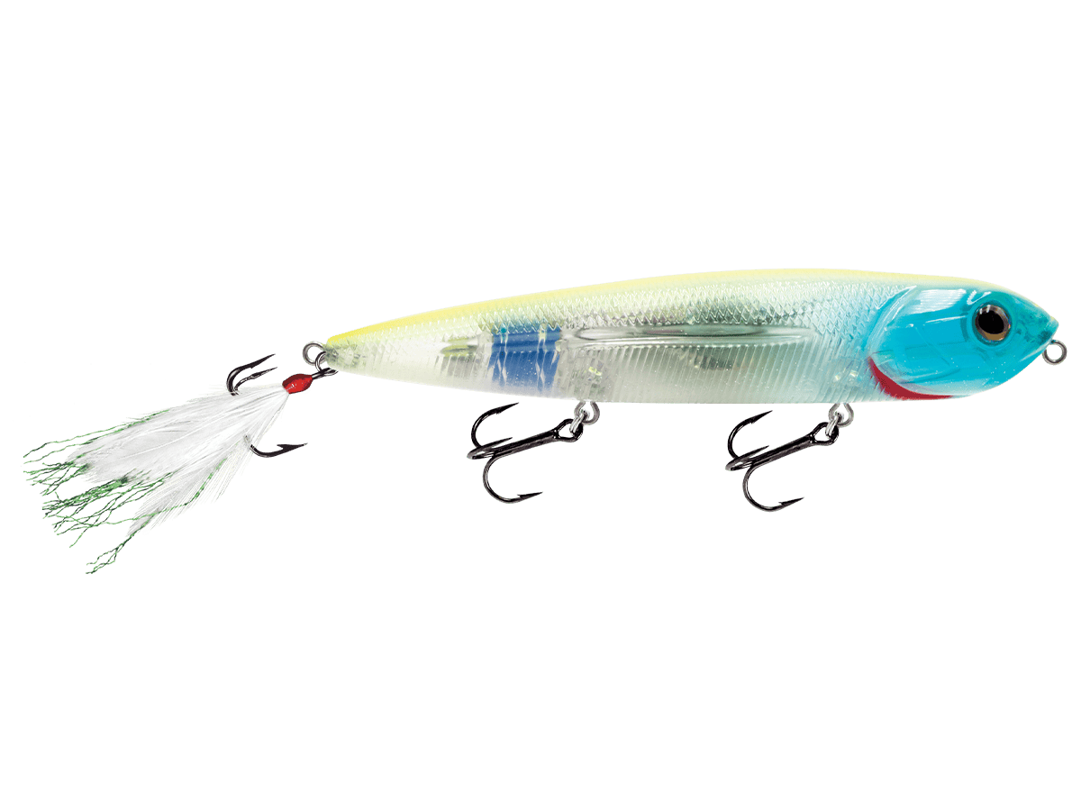 Livingston Lures Walking Baits Chartreuse blue Shiner Walking Boss