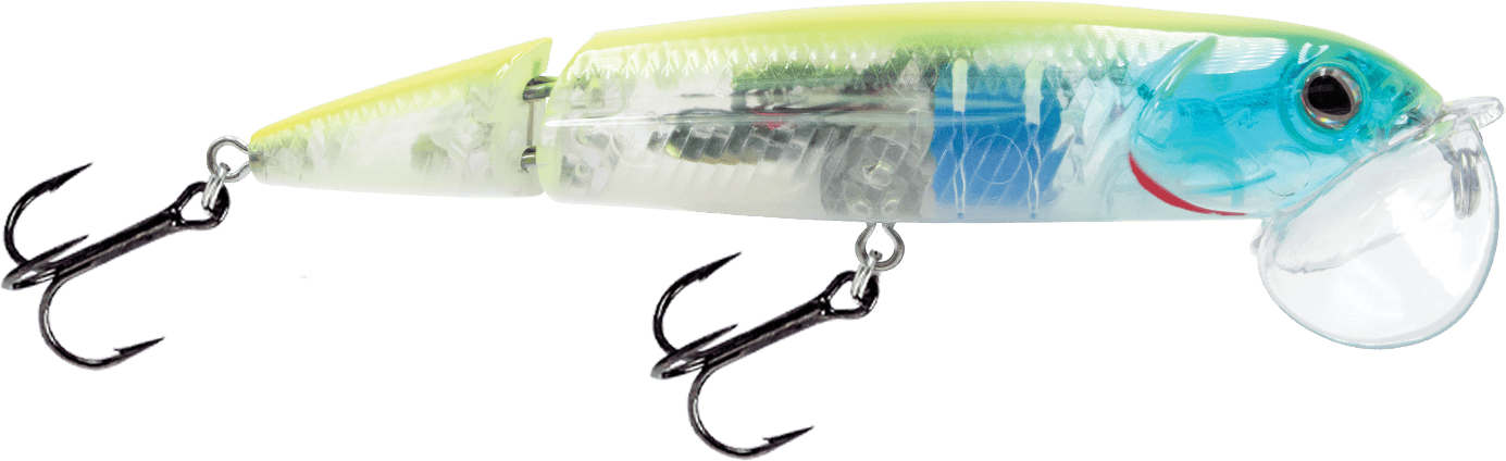 Livingston Lures Walking Baits Chartreuse Blue Shiner Walking Boss II Jr.4"