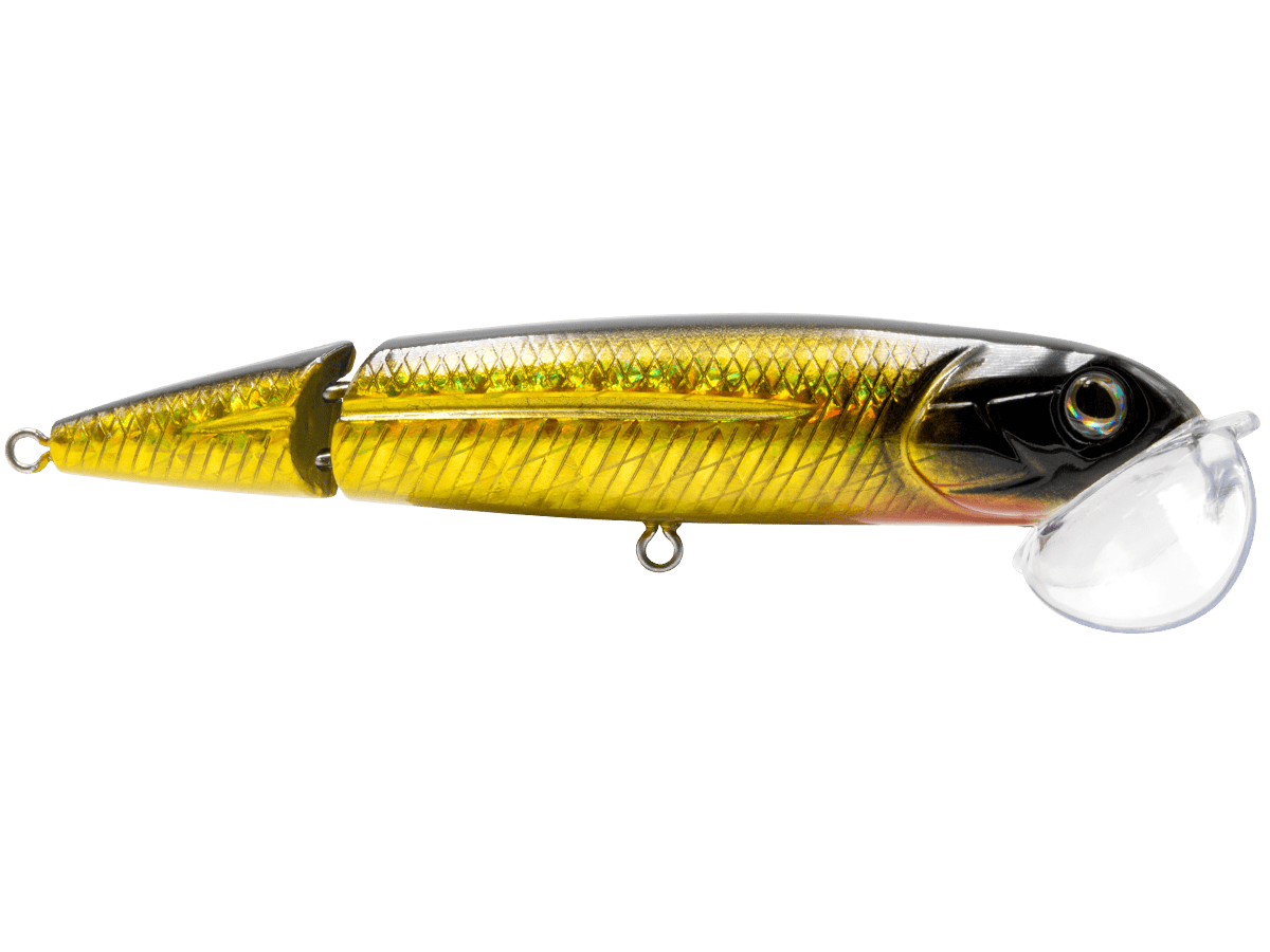 Livingston Lures Walking Baits Gold Metallic Scale Black Walking Boss II Jr.4"