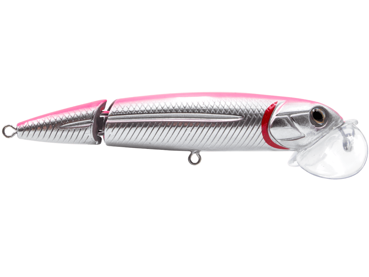 Livingston Lures Walking Baits Pink Back Chrome Belly Walking Boss II Jr.4"