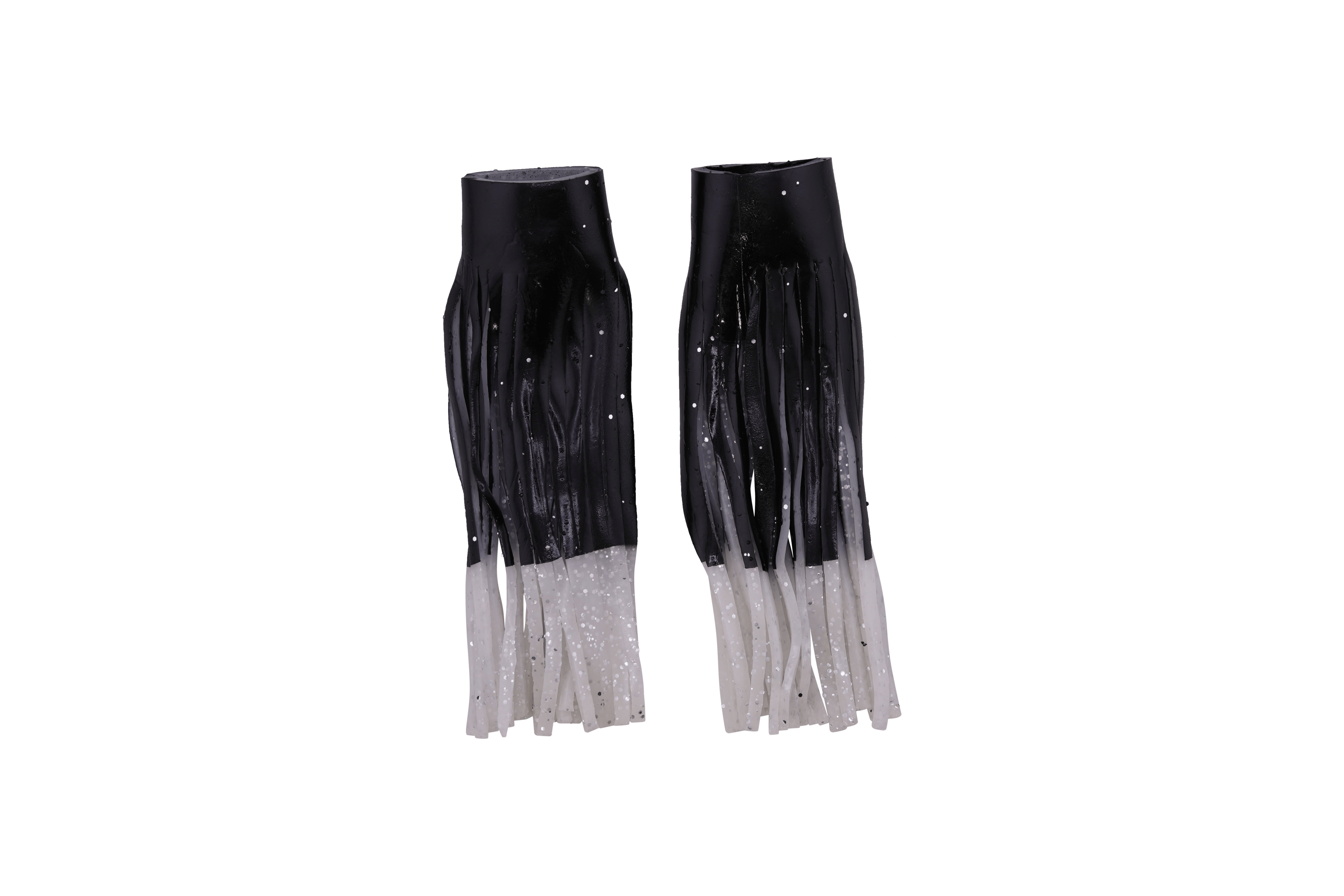 Livingston Lures White Tip/ Black & White Kraken Skirted Tail Kit