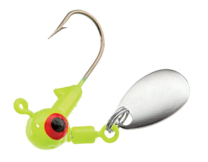 Luck-E-Strike Panfish baits Chartreuse Round Head Spinners