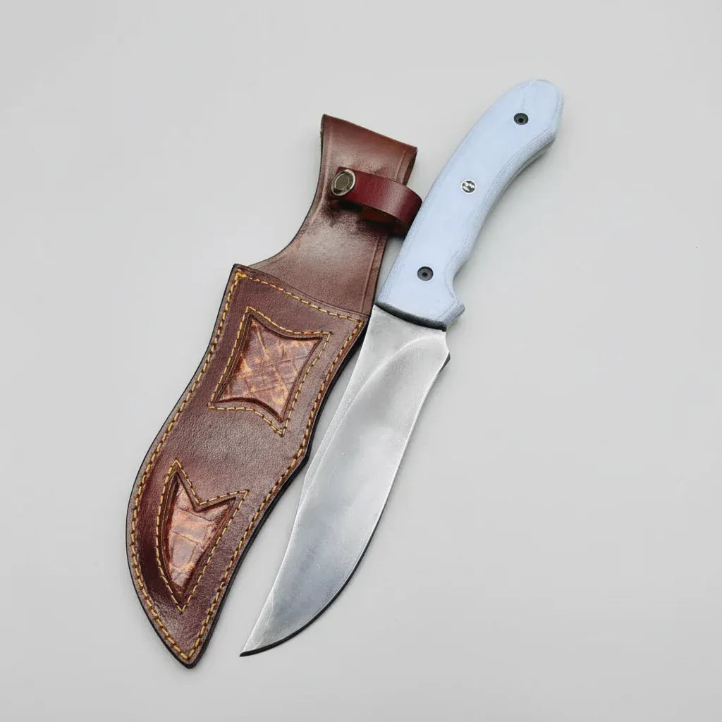 MALIKA KNIVES simple Big Foot Bowie Knife D2 Steel G10 Handle