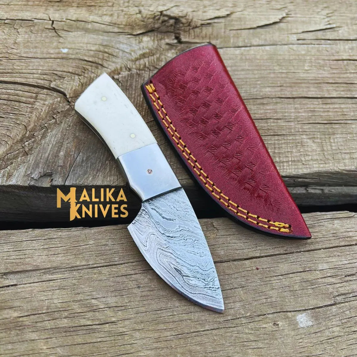 MALIKA KNIVES simple Camel Bone EDC Skinner Knife for outdoors-Buy now-0027